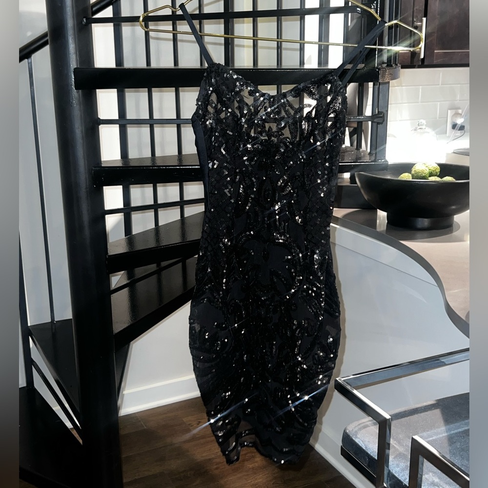 DACH Boutique Black Sequin Dress